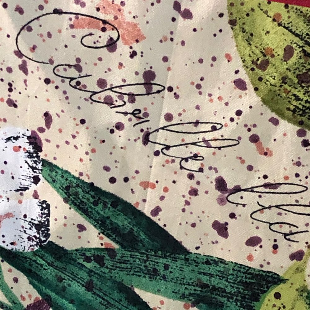 Express Vintage Silk Fruit Scarf - Picture 9 of 10